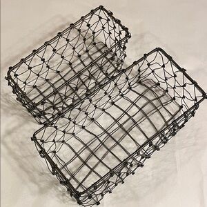 Source Unknown Black Wire Baskets